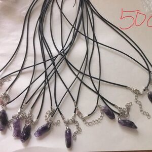 Natural crystal necklace